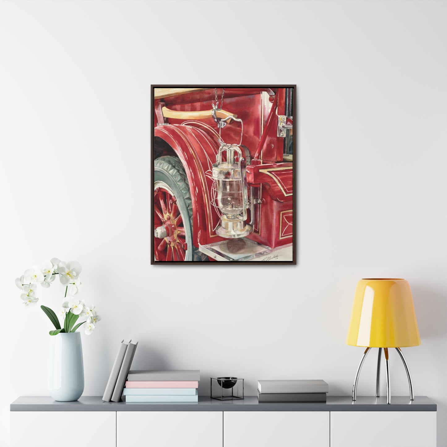 "Firetruck #3" Gallery Canvas Wraps, Vertical Frame