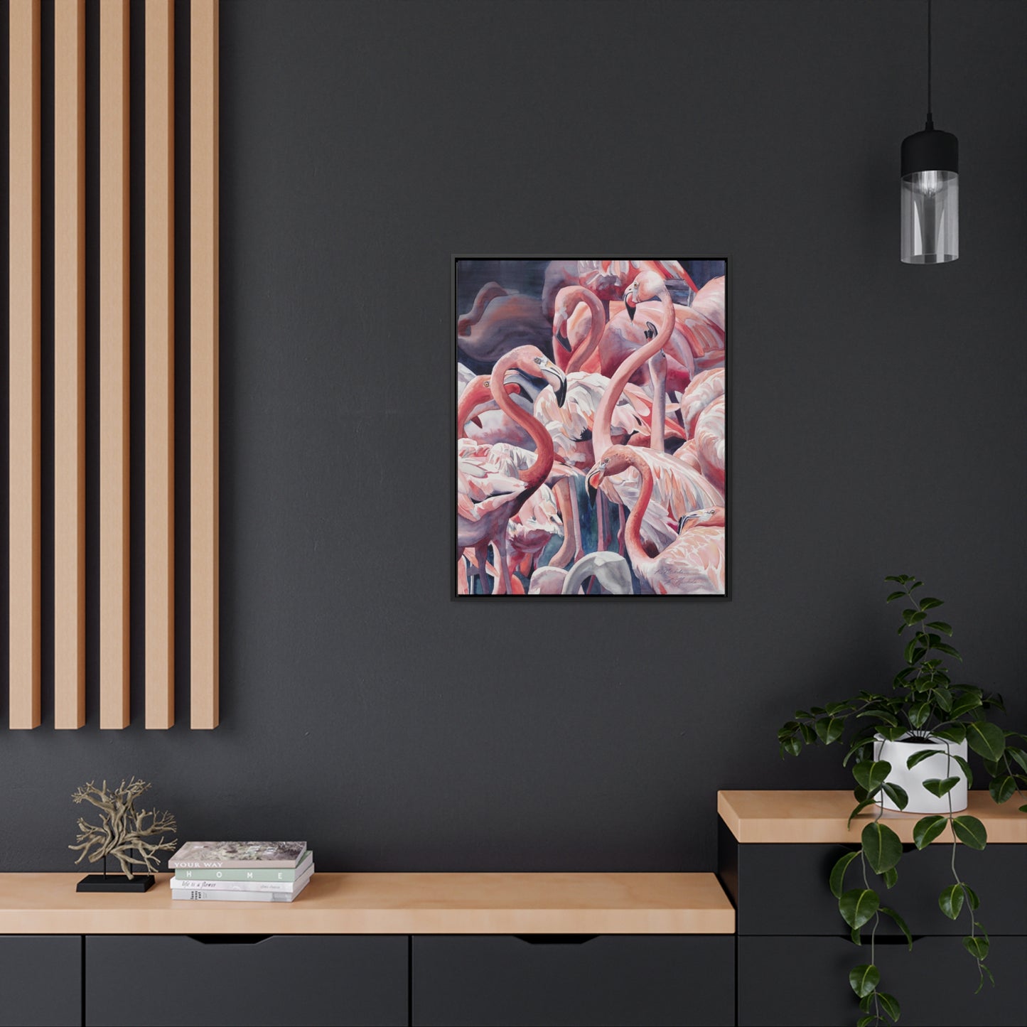 "Flamboyance" Gallery Canvas Wraps, Vertical Frame