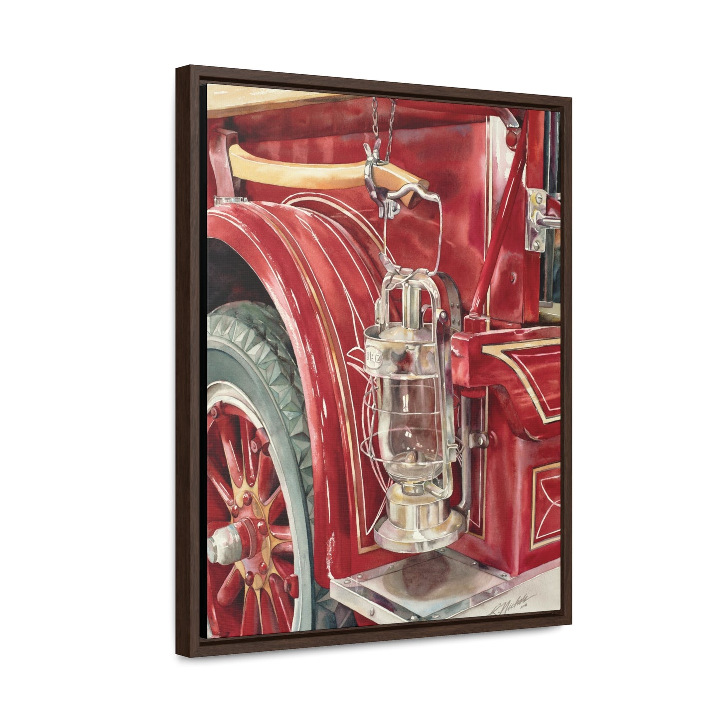 "Firetruck #3" Gallery Canvas Wraps, Vertical Frame