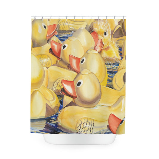 "Just Ducky" Polyester Shower Curtain