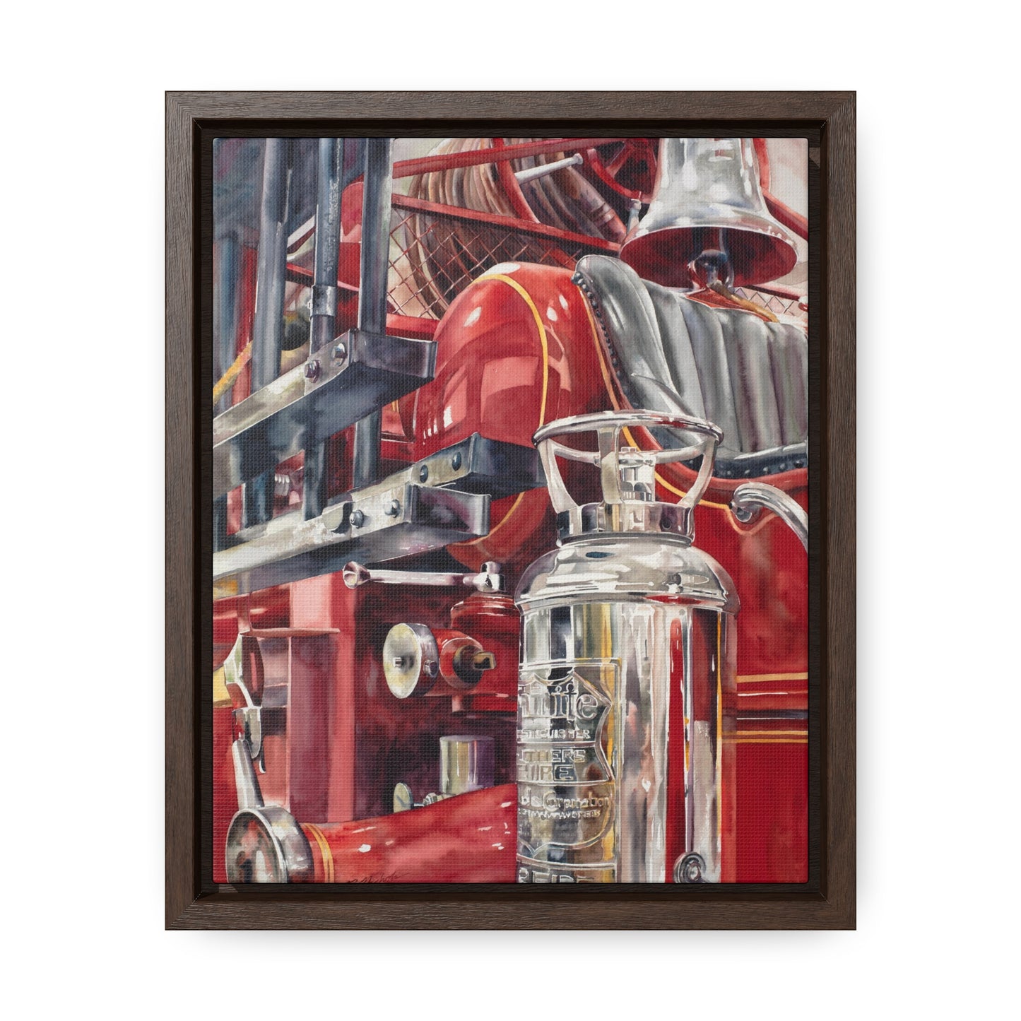 "Firetruck #2" Gallery Canvas Wraps, Vertical Frame