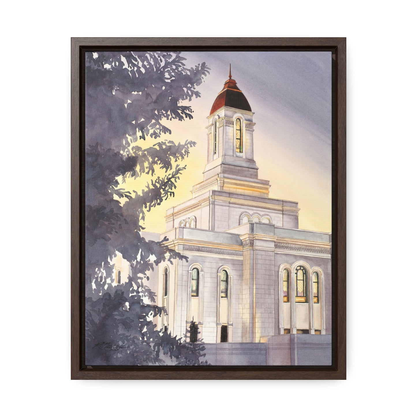 Deseret Peak Temple Gallery Framed Canvas Wraps