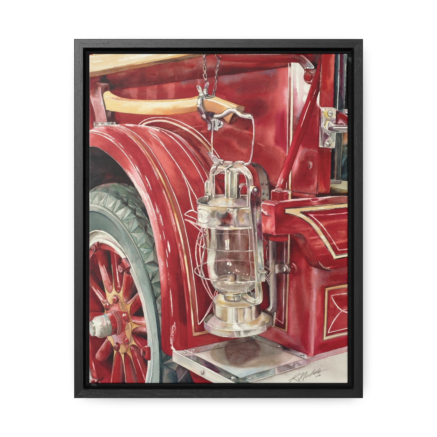 "Firetruck #3" Gallery Canvas Wraps, Vertical Frame