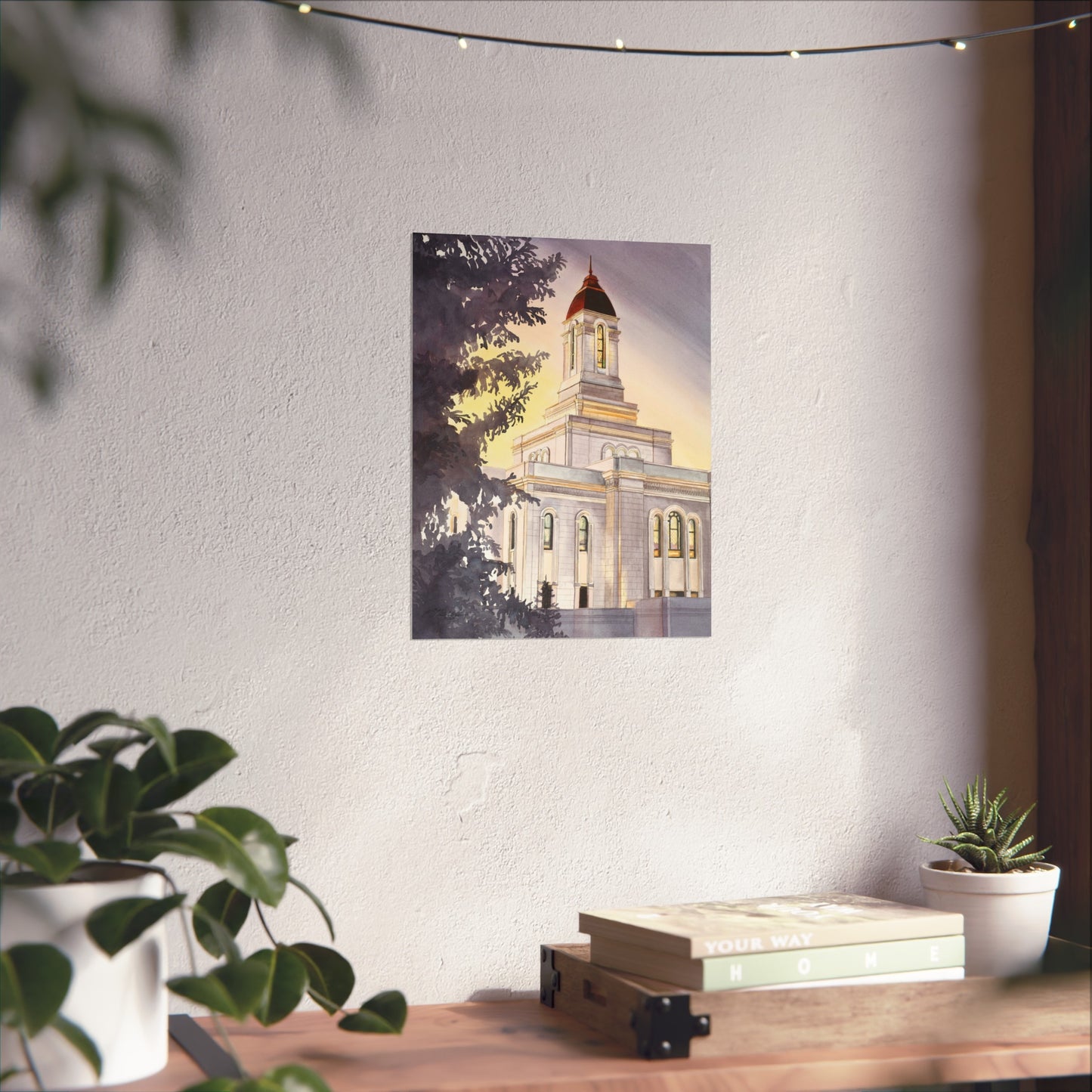 Deseret Peak Temple Watercolor Print