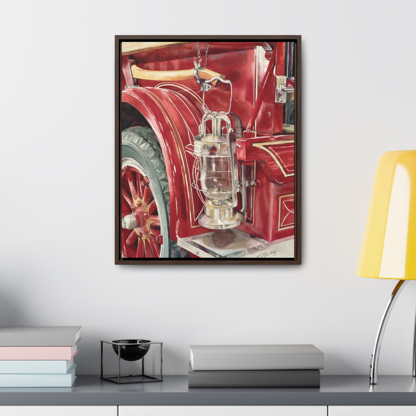 "Firetruck #3" Gallery Canvas Wraps, Vertical Frame