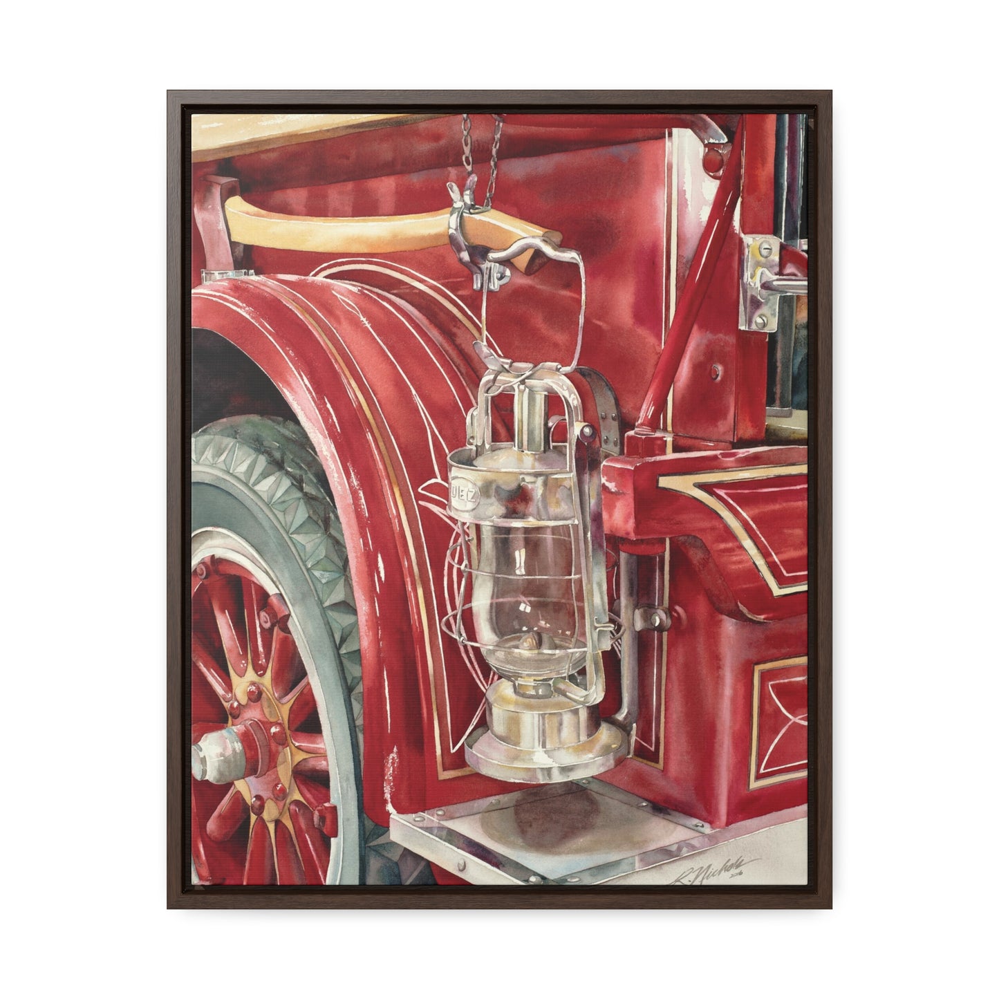 "Firetruck #3" Gallery Canvas Wraps, Vertical Frame
