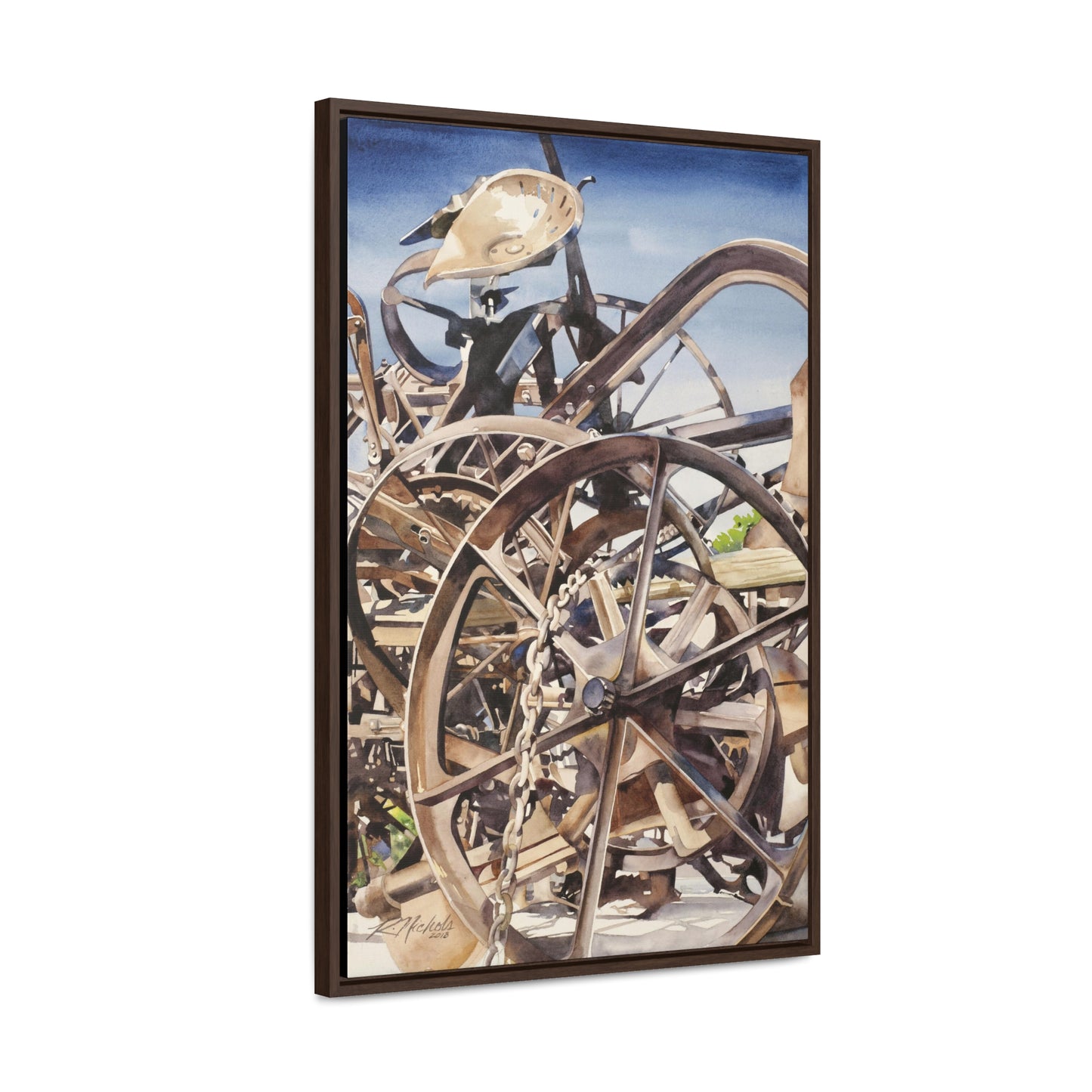 "Harrowing" Gallery Canvas Wraps, Vertical Frame