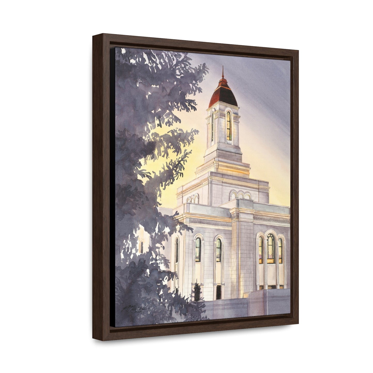 Deseret Peak Temple Gallery Framed Canvas Wraps