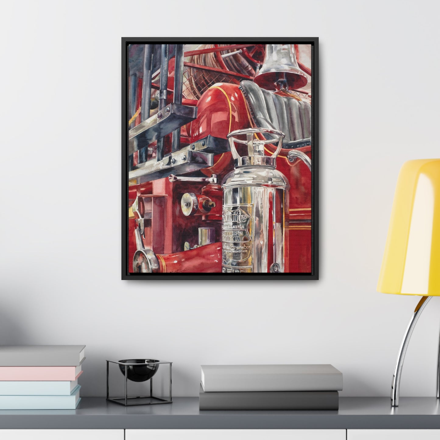 "Firetruck #2" Gallery Canvas Wraps, Vertical Frame