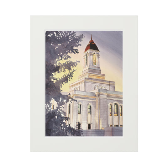 Deseret Peak Temple Matted Print