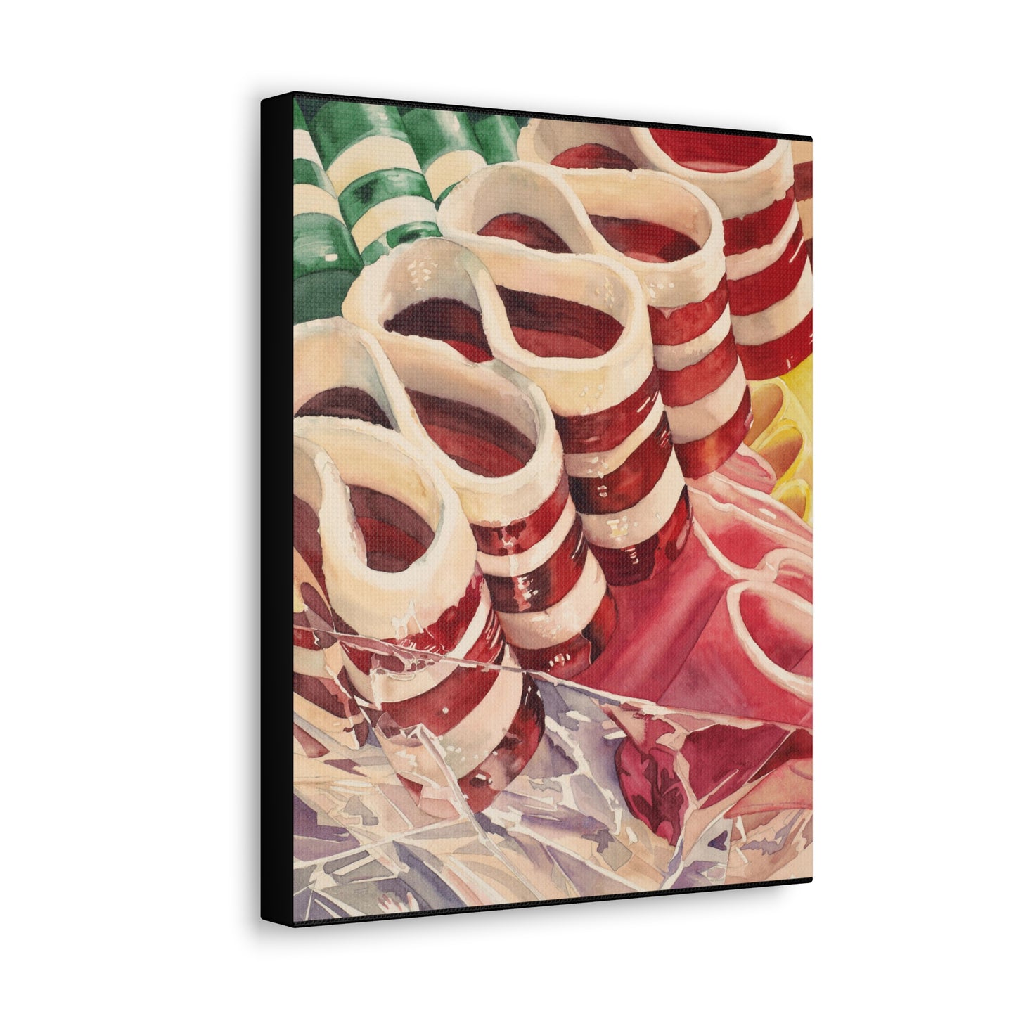 "Christmas Ribbon Candy" Canvas Gallery Wraps