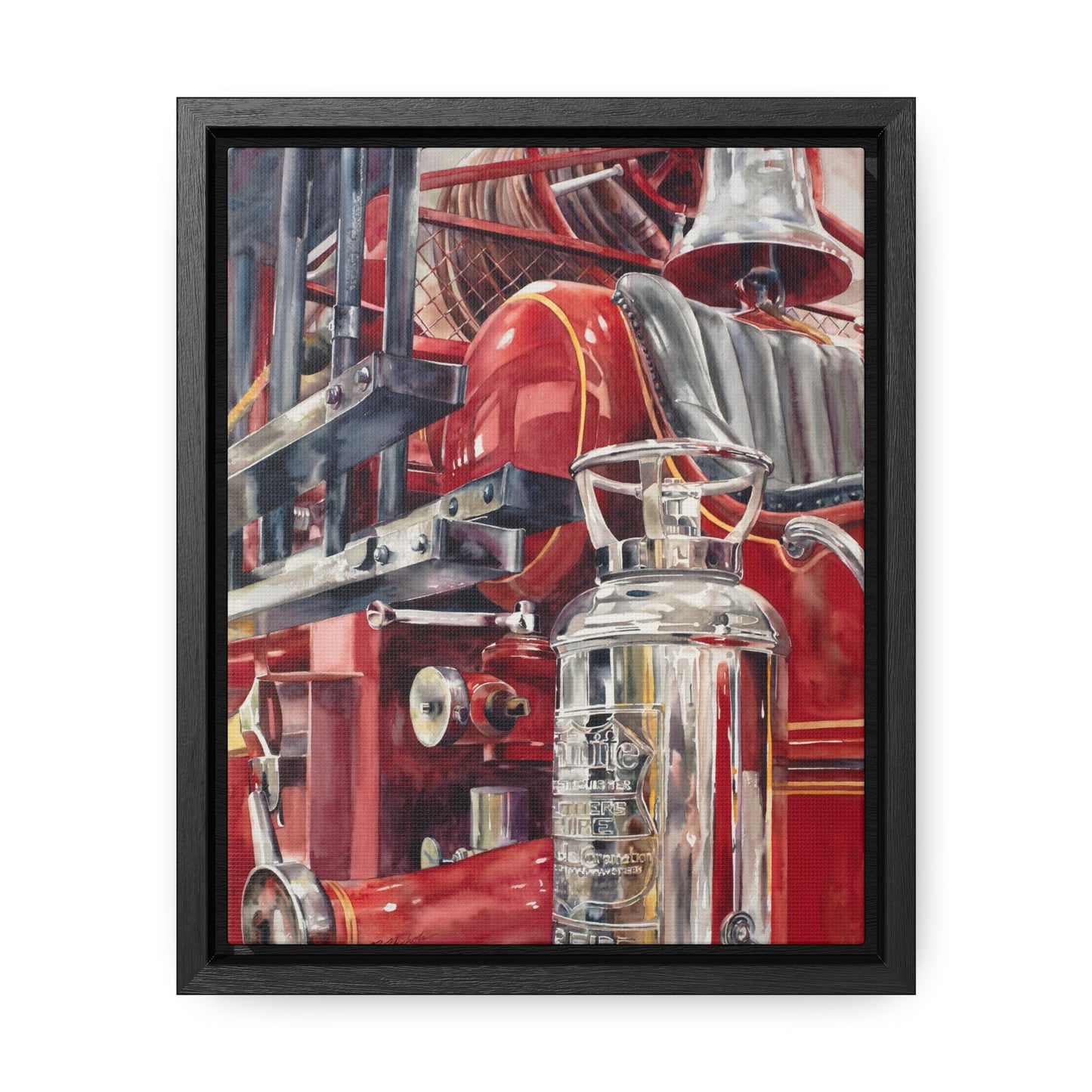 "Firetruck #2" Gallery Canvas Wraps, Vertical Frame