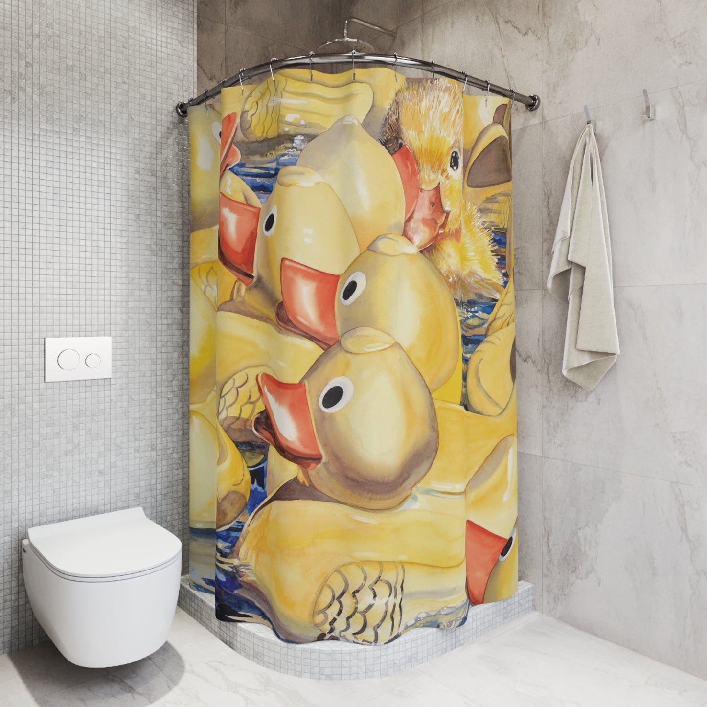 "Just Ducky" Polyester Shower Curtain