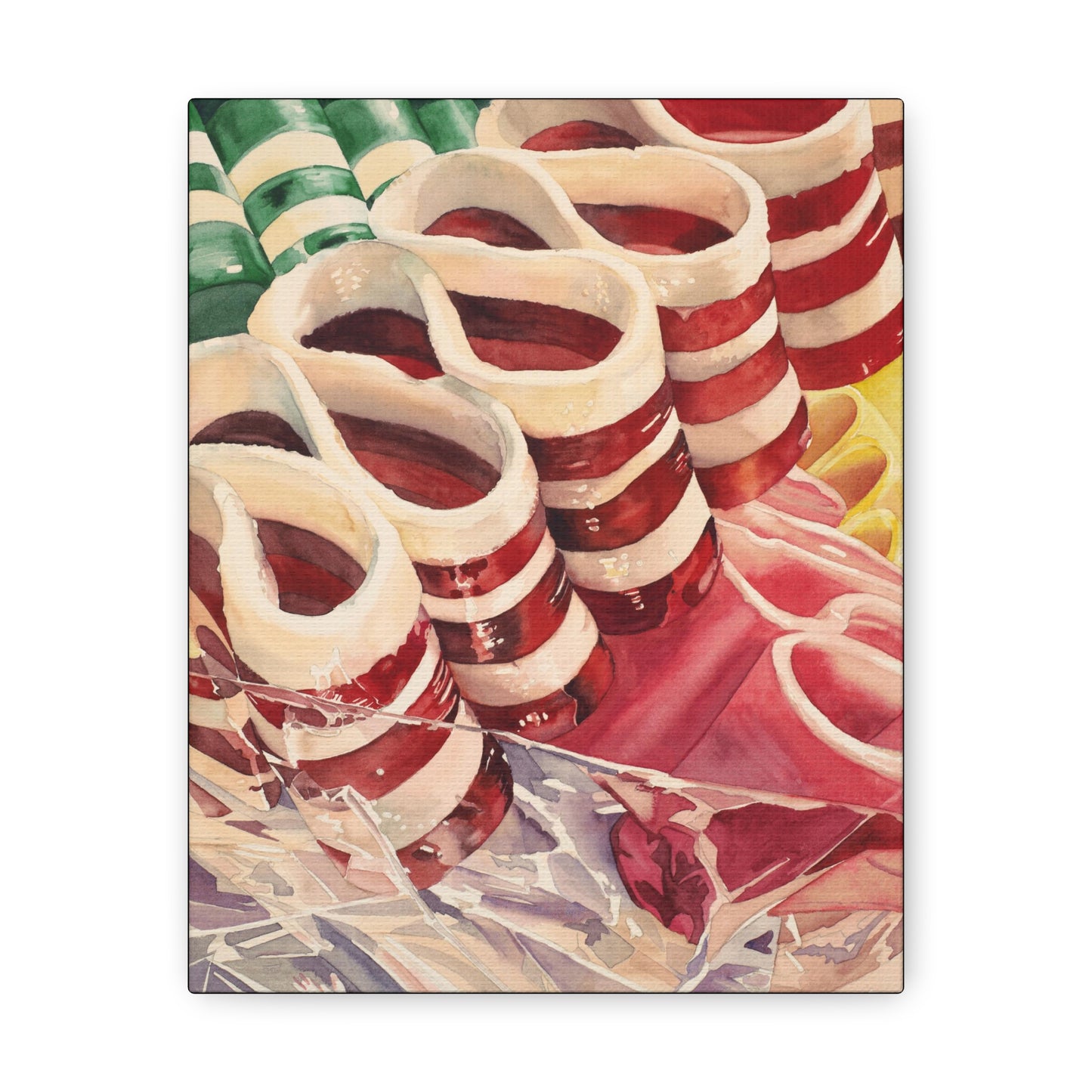 "Christmas Ribbon Candy" Canvas Gallery Wraps