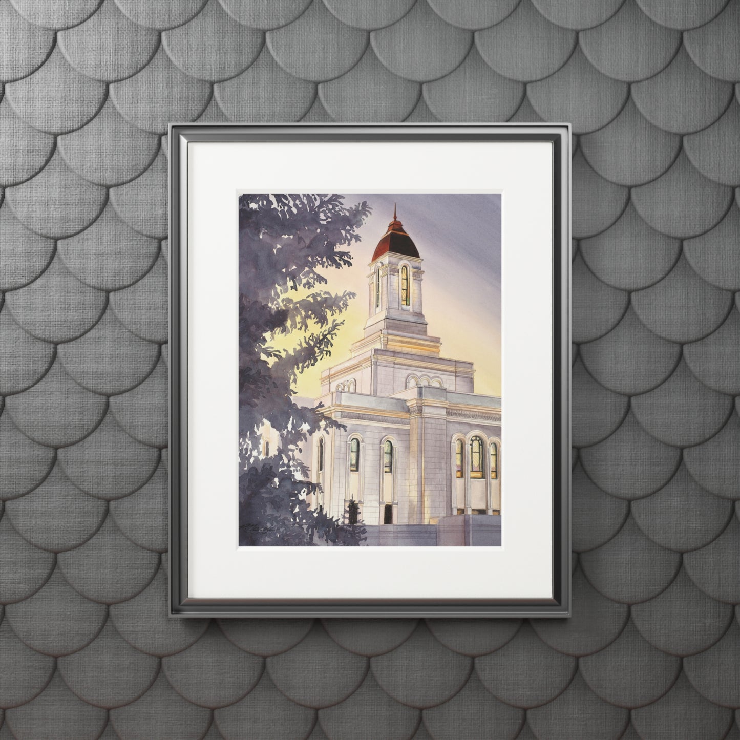 Deseret Peak Temple Matted Print