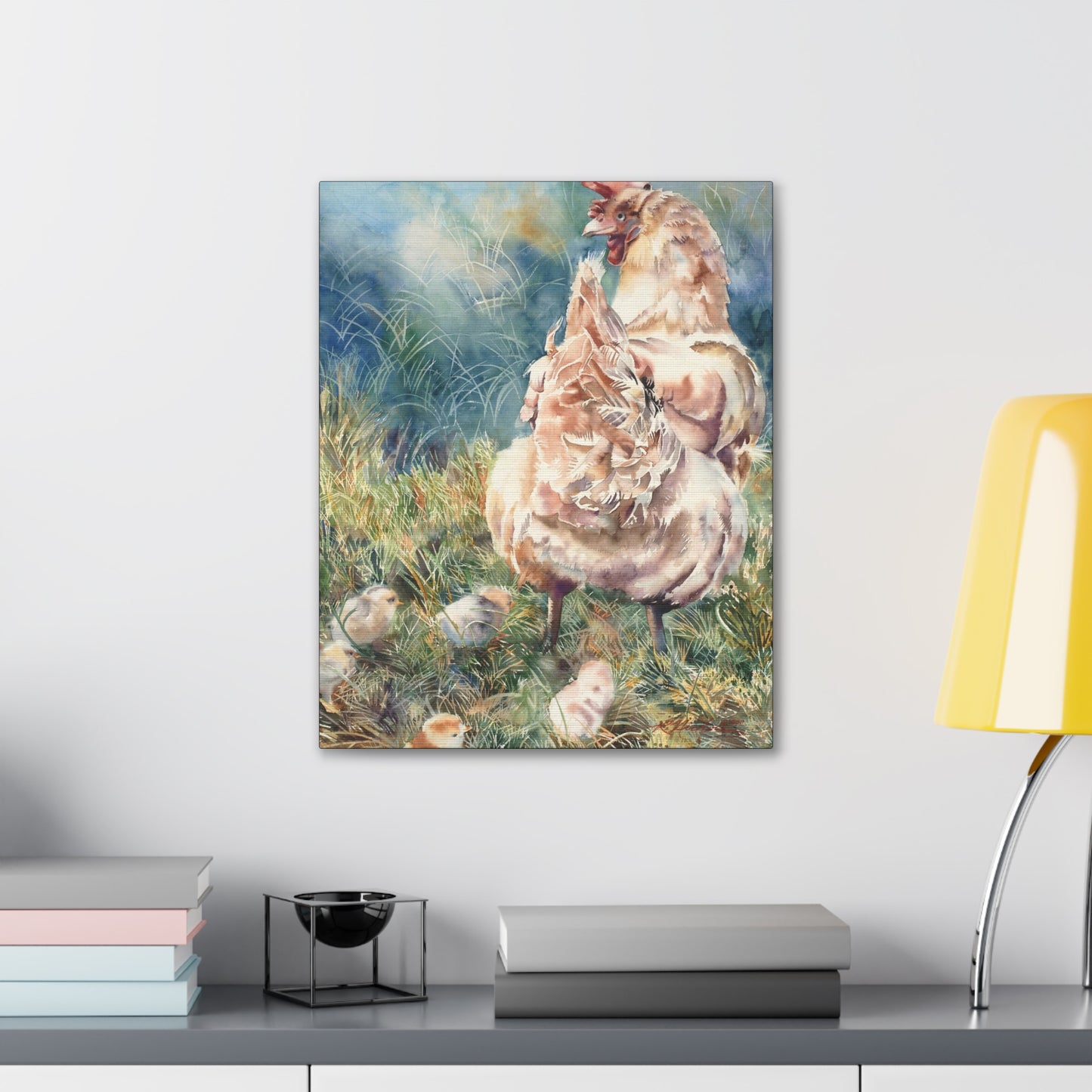 "Gathering her chicks" Canvas Gallery Wraps