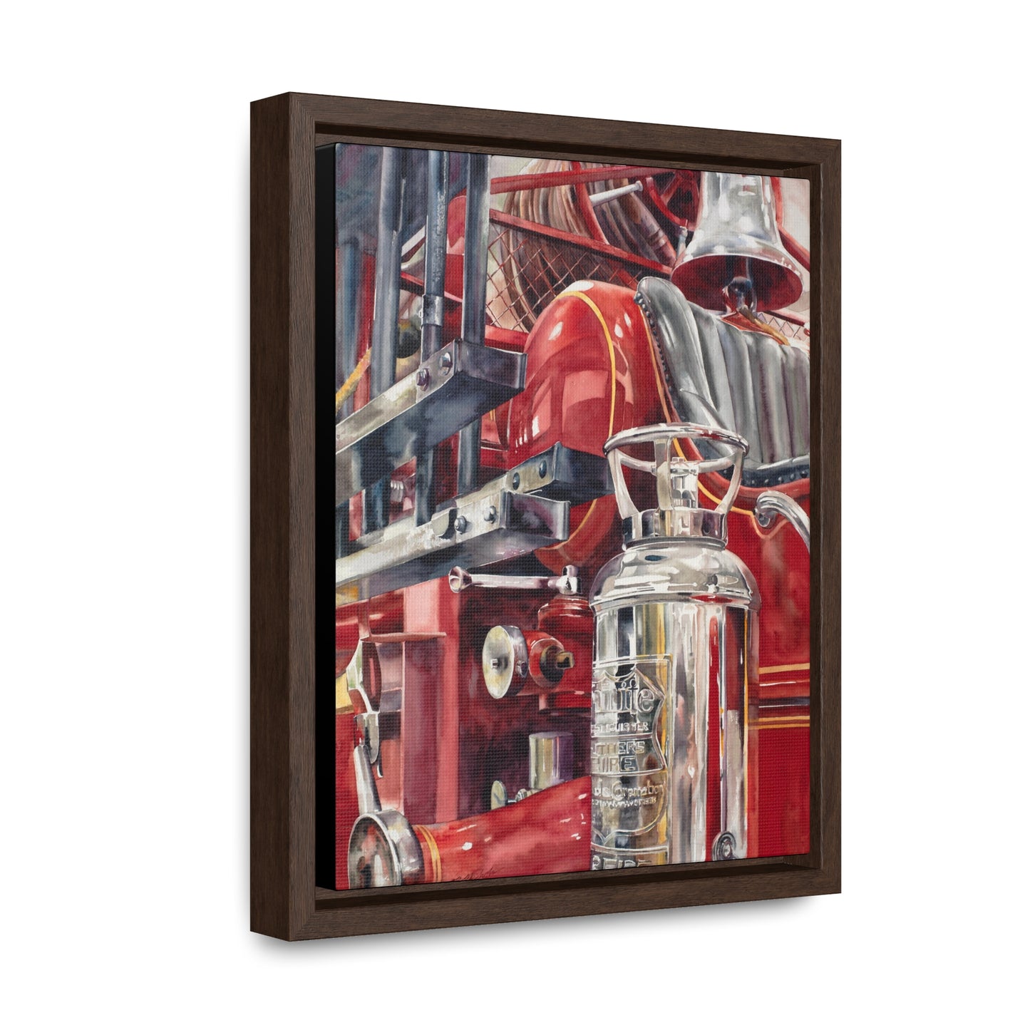 "Firetruck #2" Gallery Canvas Wraps, Vertical Frame