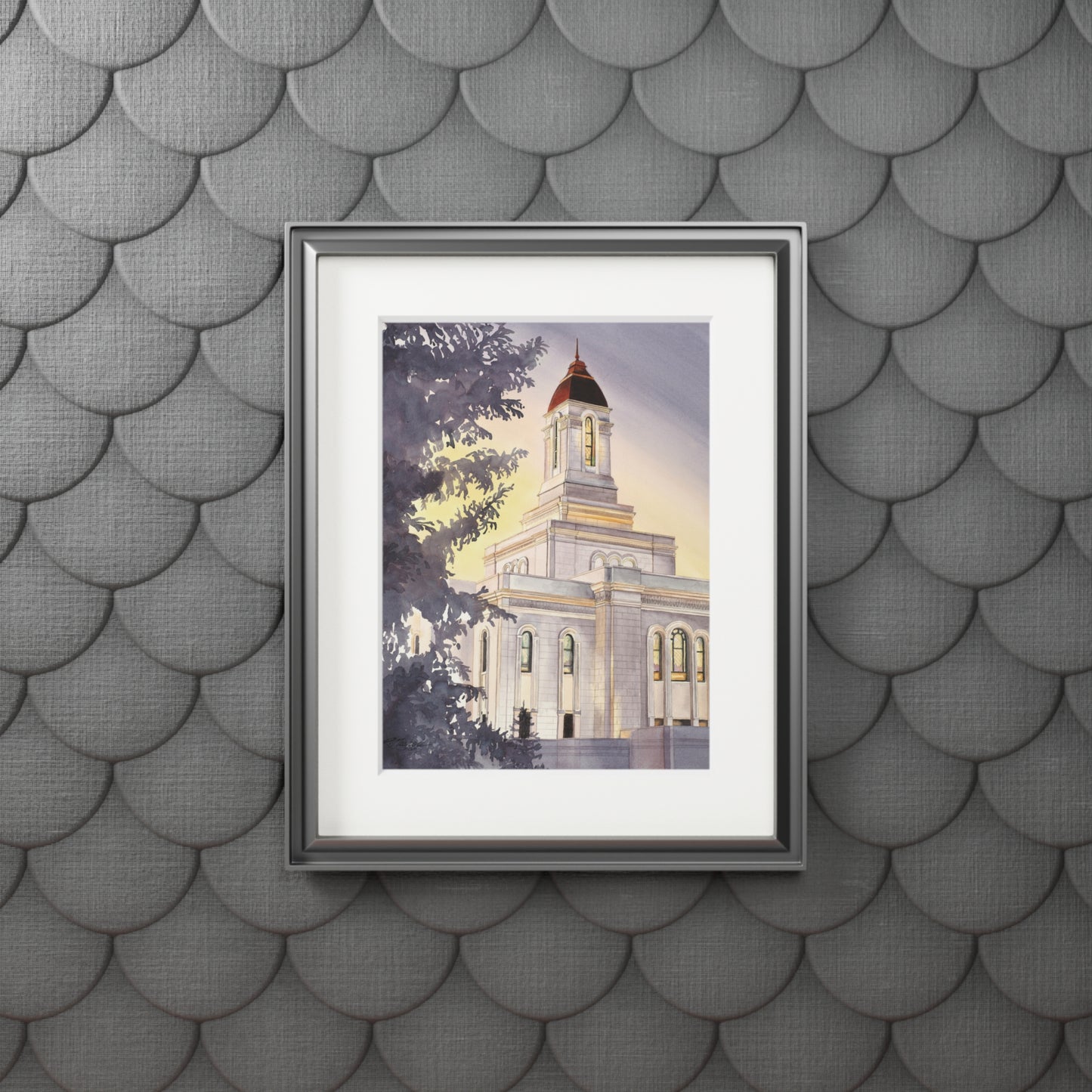 Deseret Peak Temple Matted Print