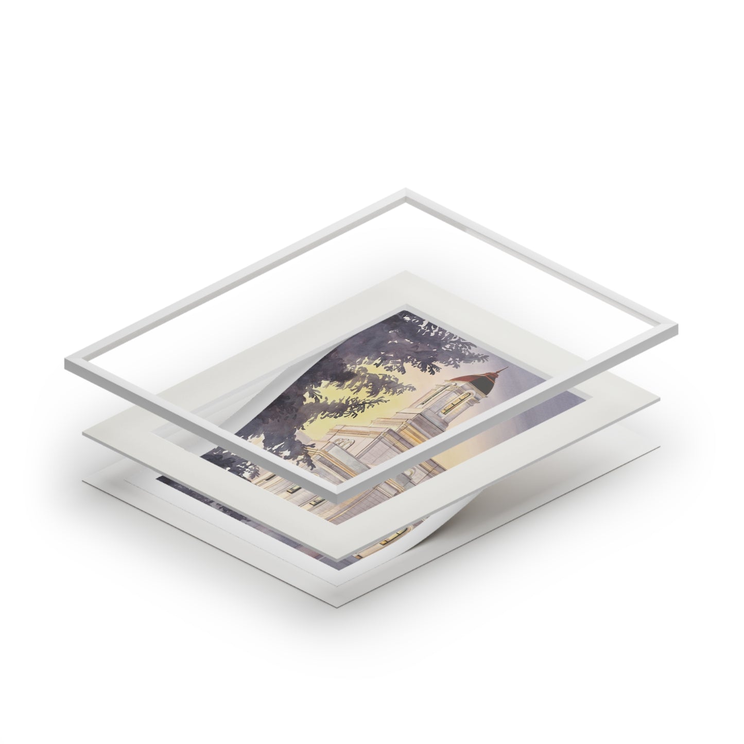 Deseret Peak Temple Matted Print