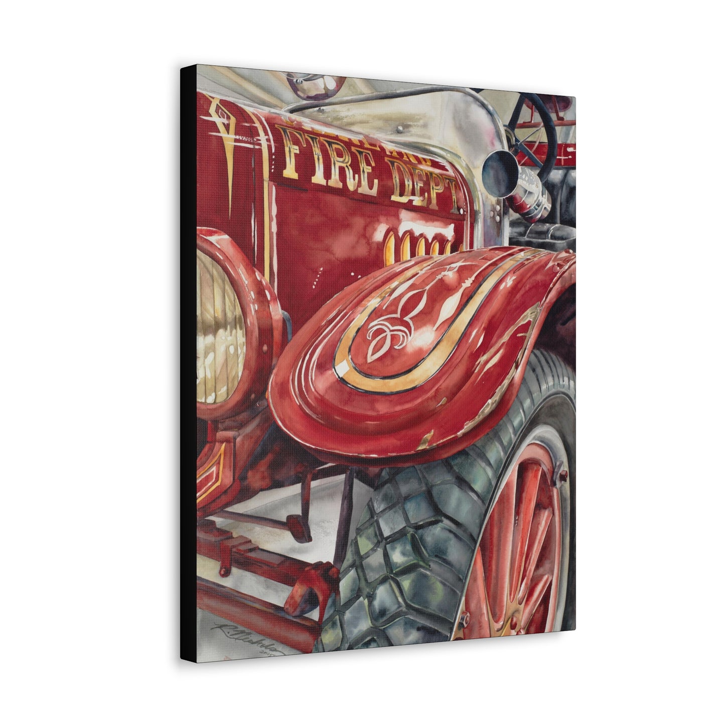 "Firetruck #1" Canvas Gallery Wraps