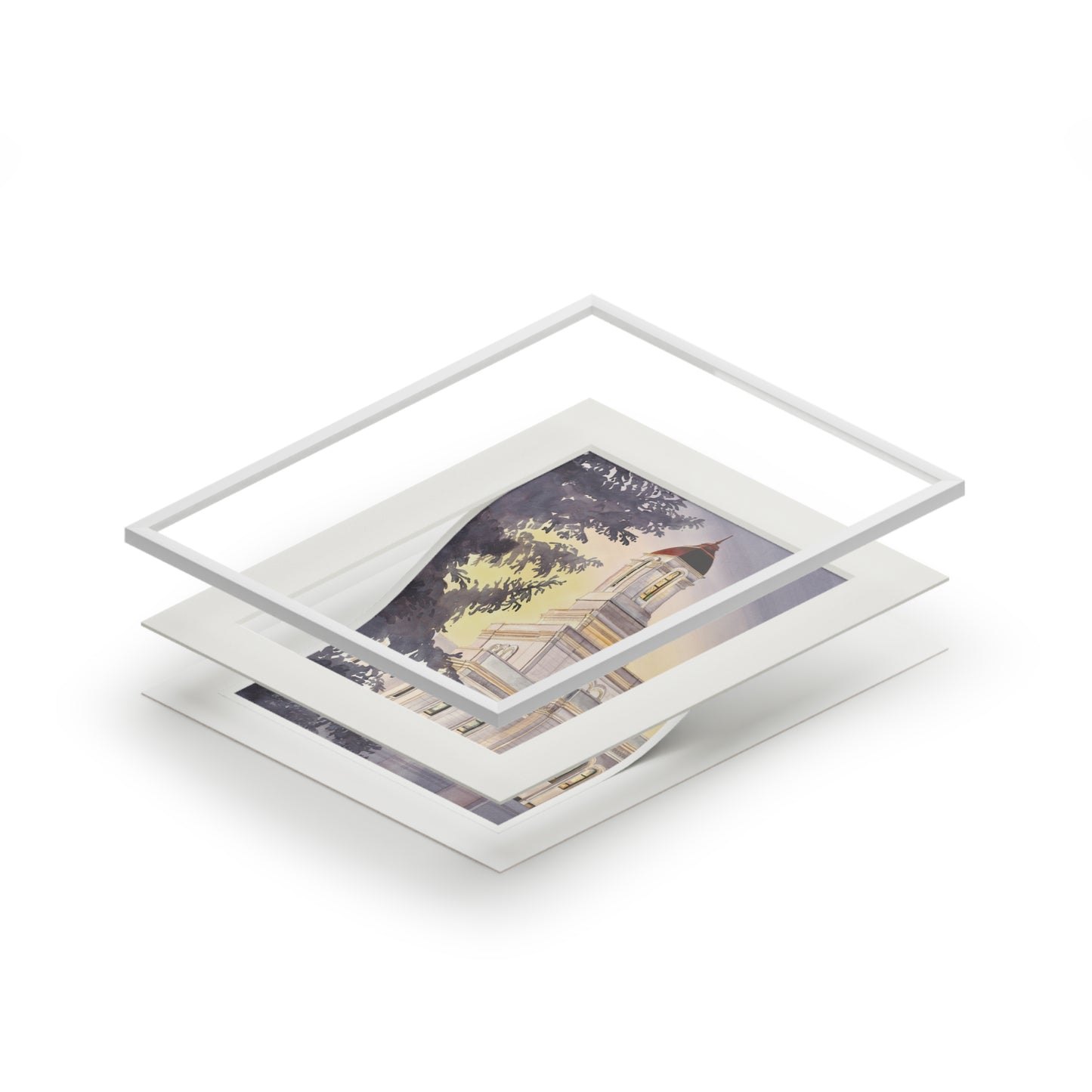 Deseret Peak Temple Matted Print